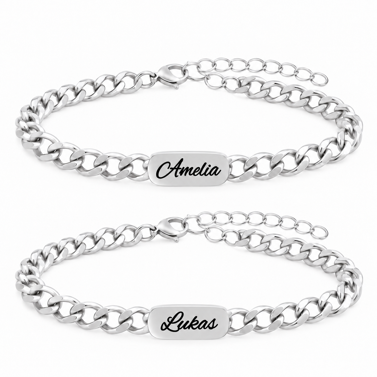 Cubaanse partnerarmband met gravure