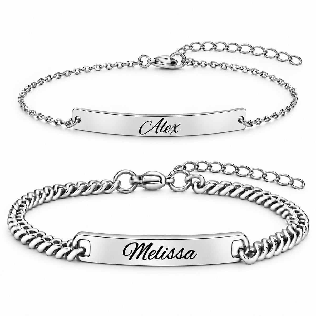 Bar Partnerarmband mit Gravur - OTANTO