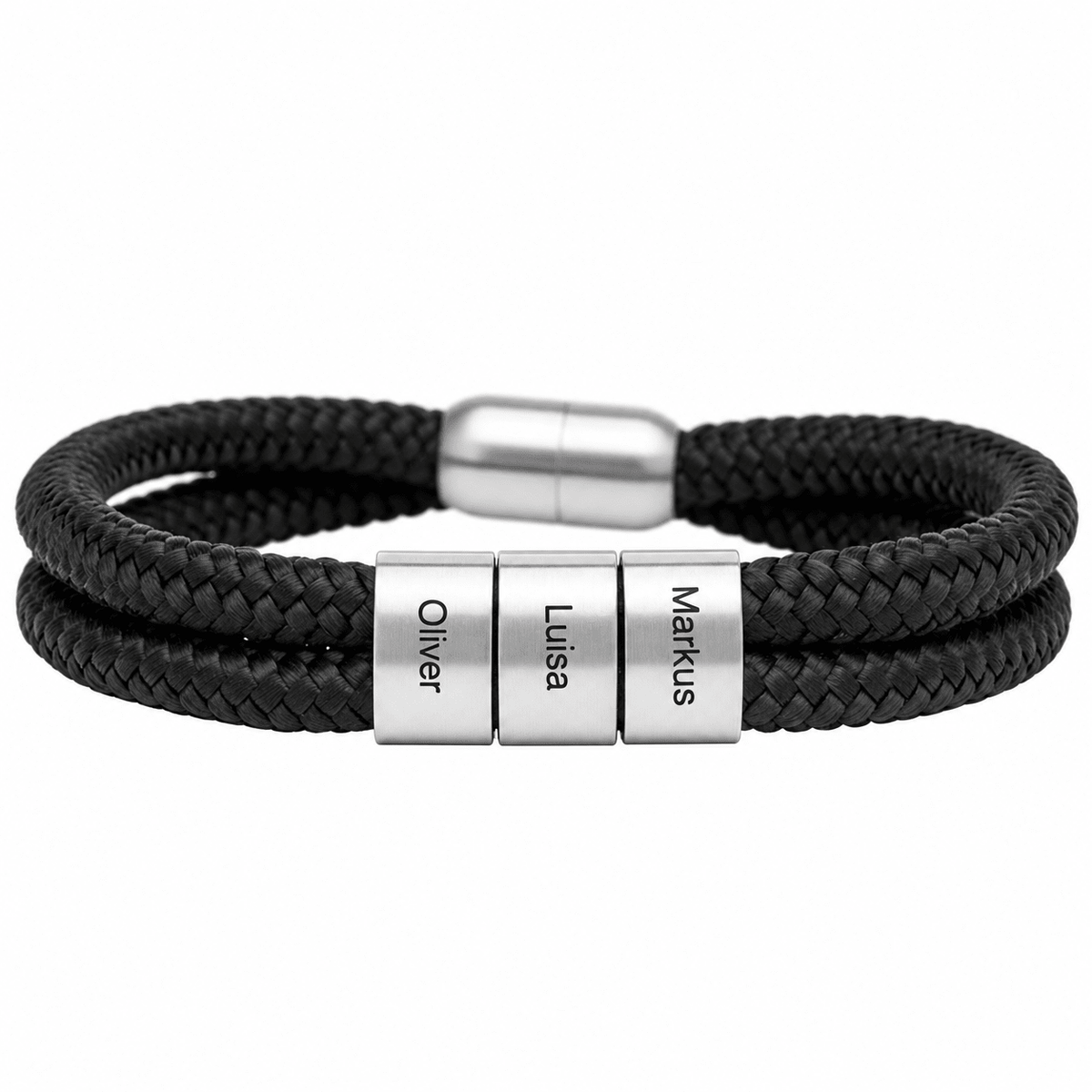 Blau Segeltau Armband mit Ringgravur - OTANTO