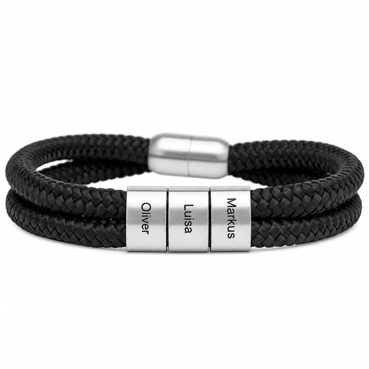 Blau Segeltau Armband mit Ringgravur - OTANTO