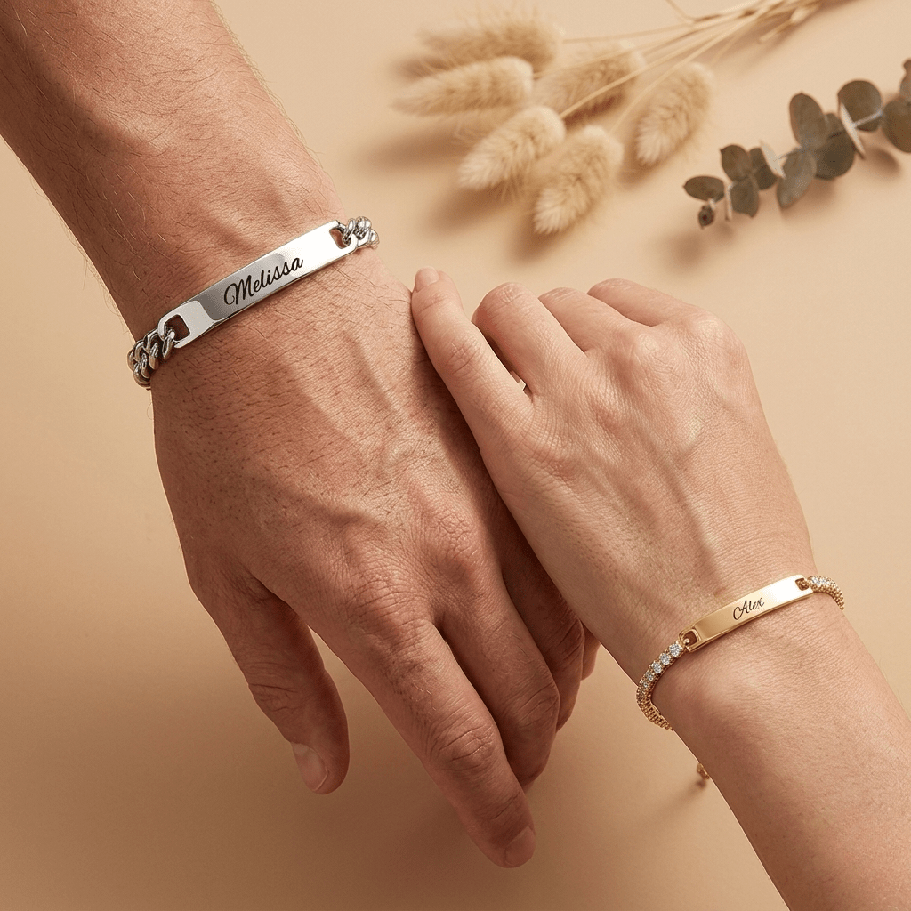 Tennis Partnerarmband mit Gravur - OTANTO
