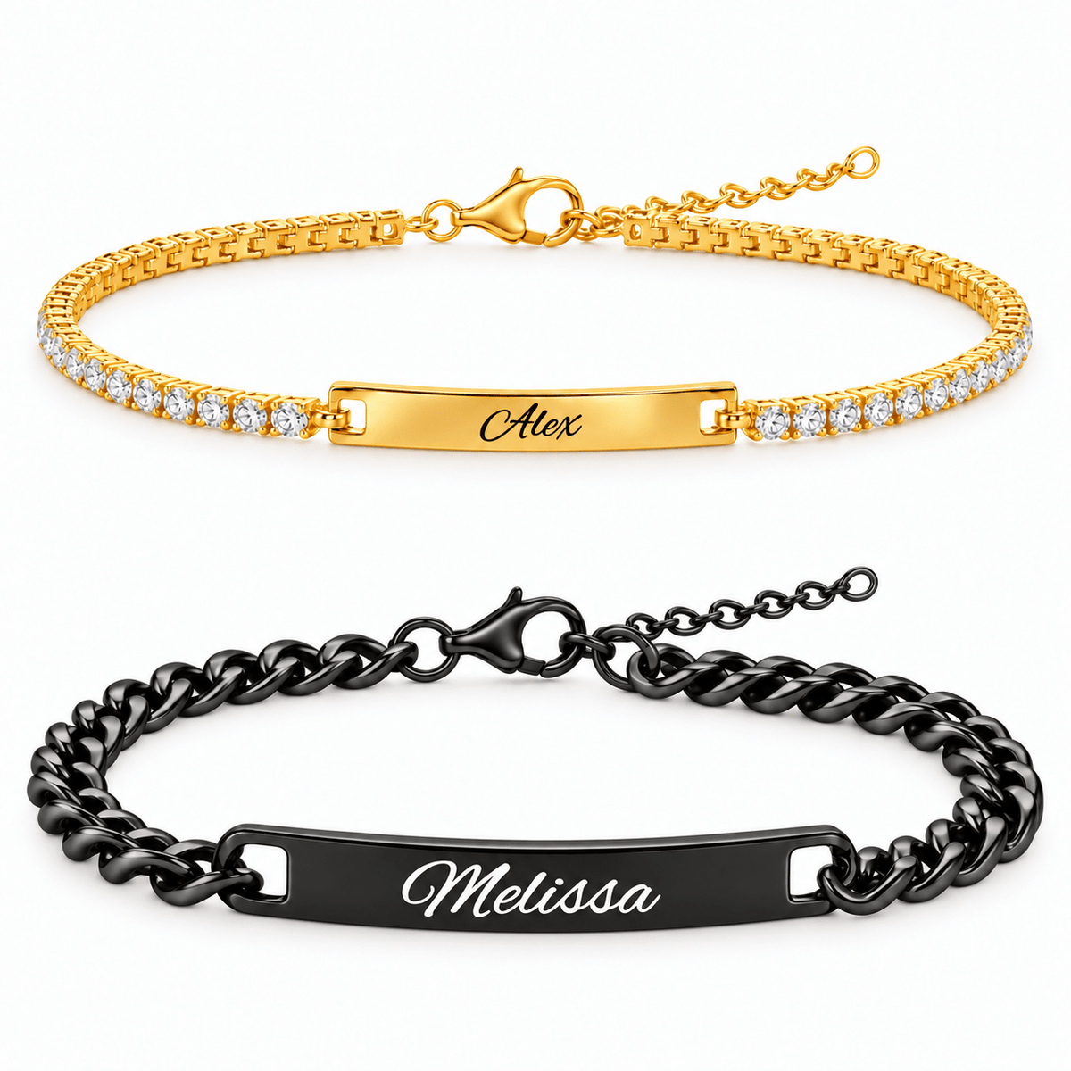 Tennis Partnerarmband mit Gravur - OTANTO