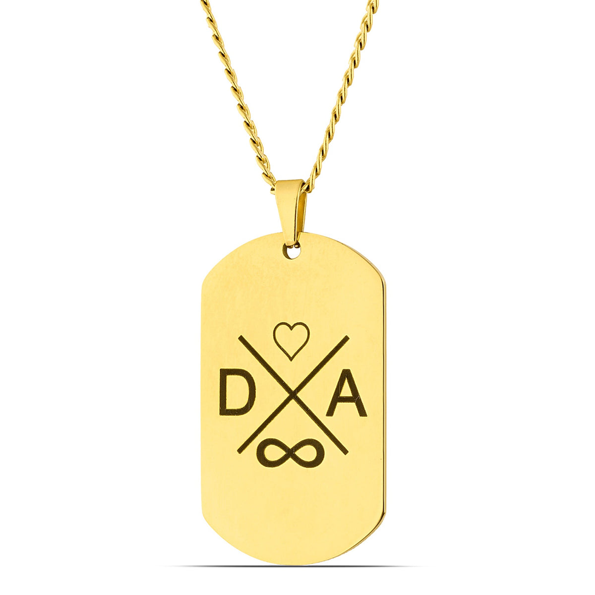 Cuban Chain Dog Tag ID Halskette - OTANTO