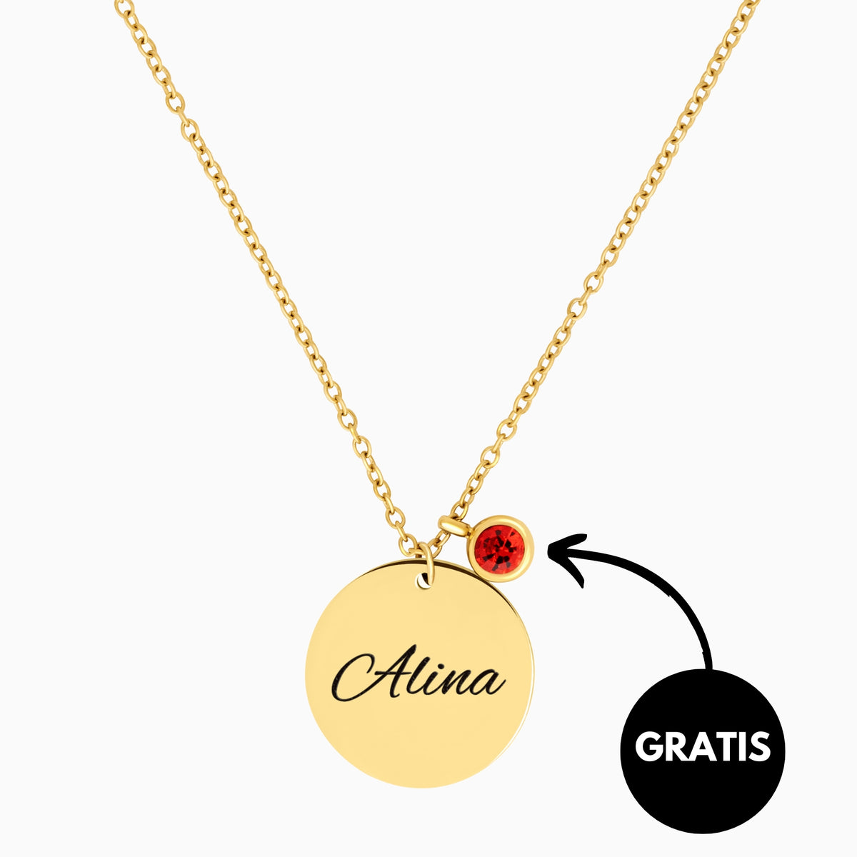 Geboortesteen Gravure Ketting