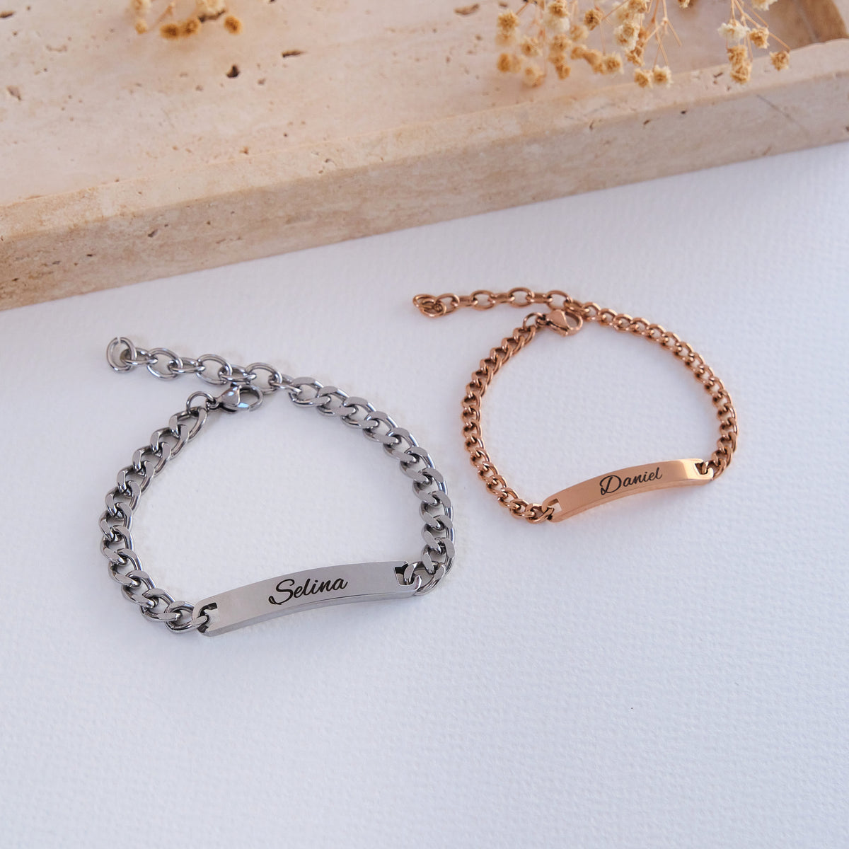 ID partnerarmband met wensgravure