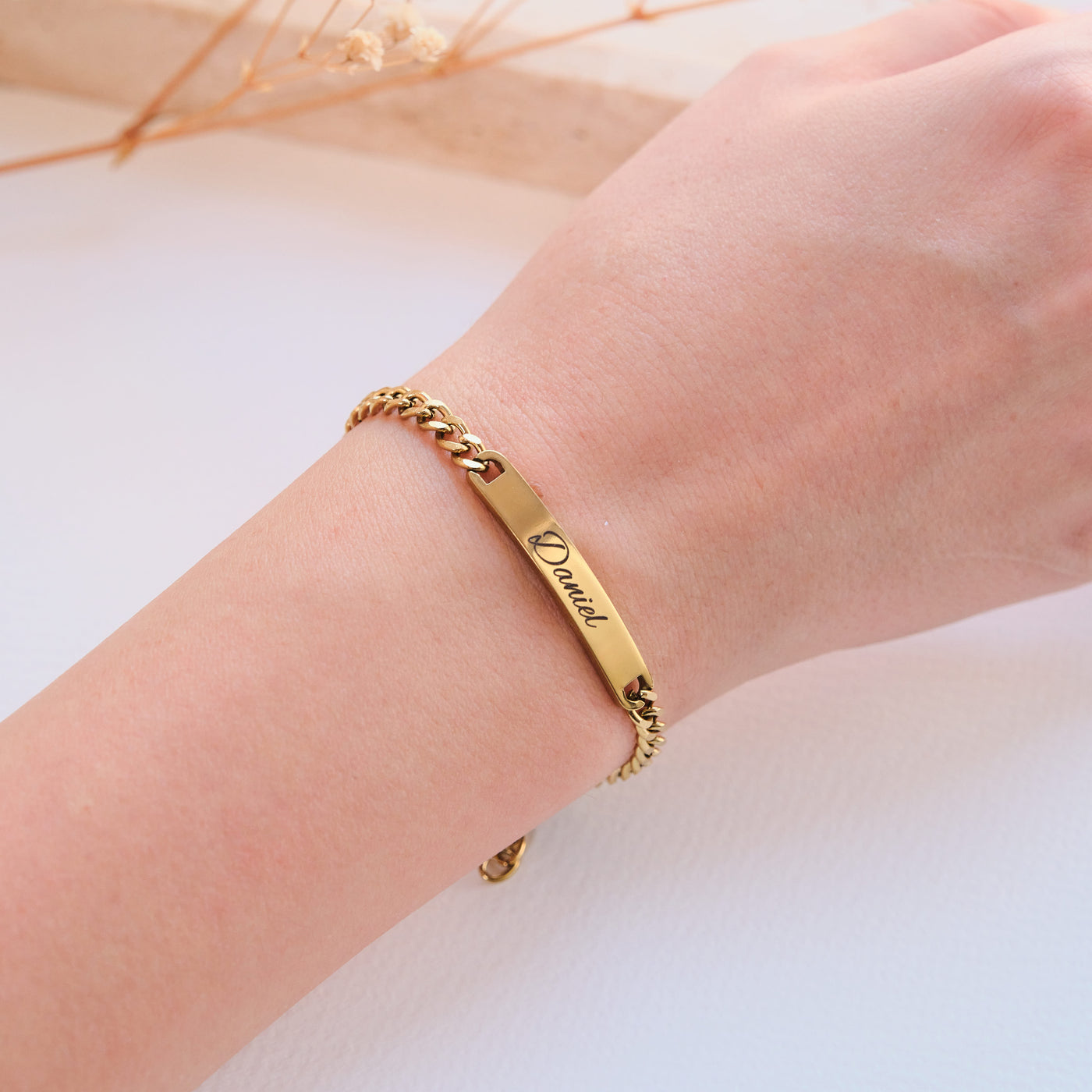 Silber Partnerarmband mit Gravur