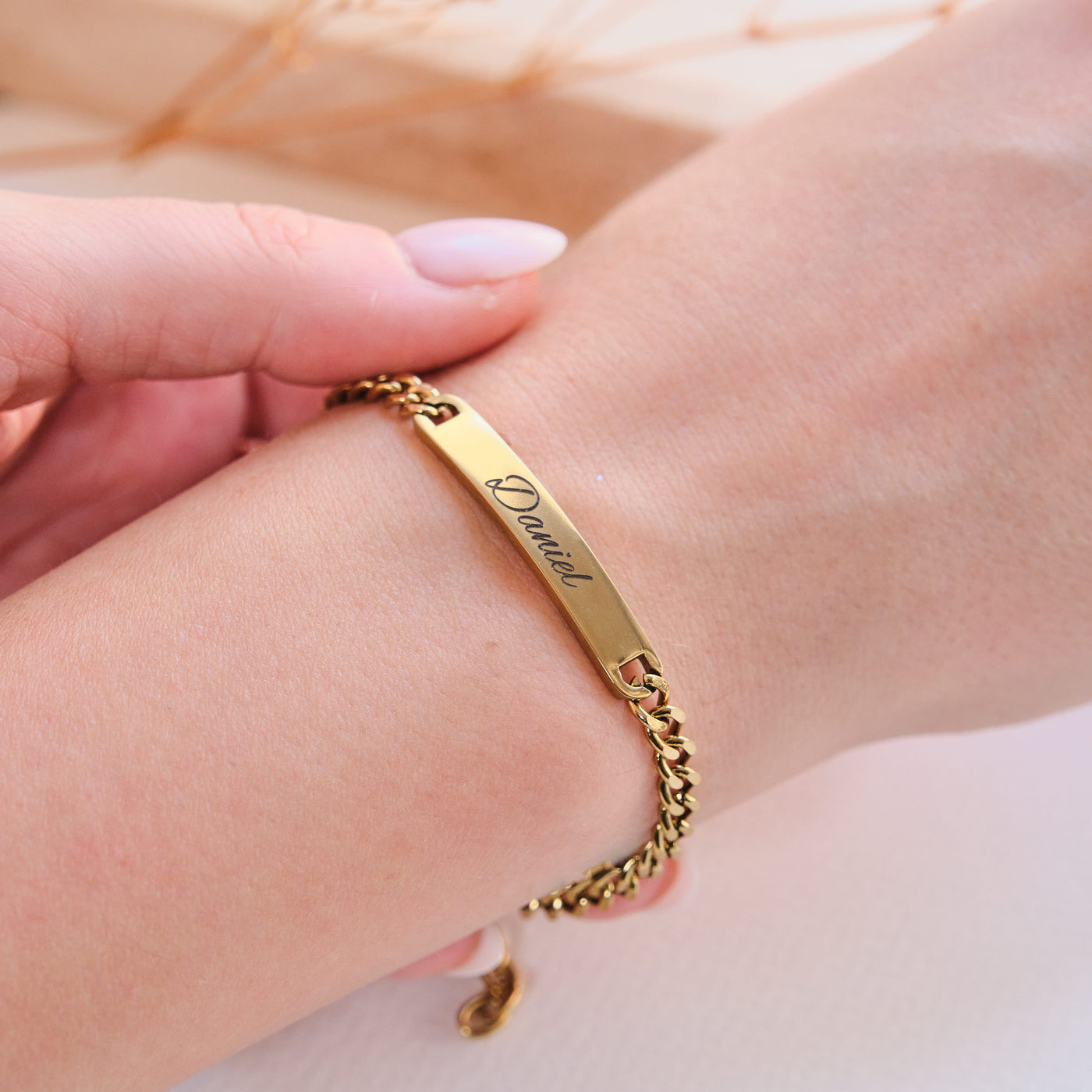 Silber Partnerarmband mit Gravur