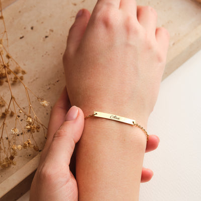 Bar Partnerarmband mit Gravur