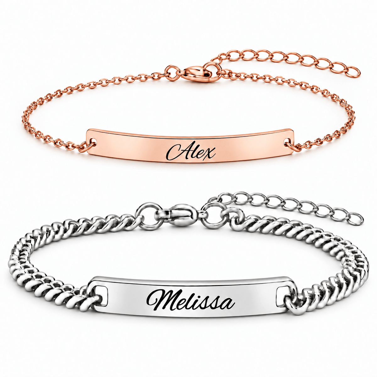 Bar Partnerarmband mit Gravur - OTANTO