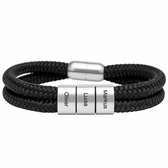 Blau Segeltau Armband mit Ringgravur - OTANTO