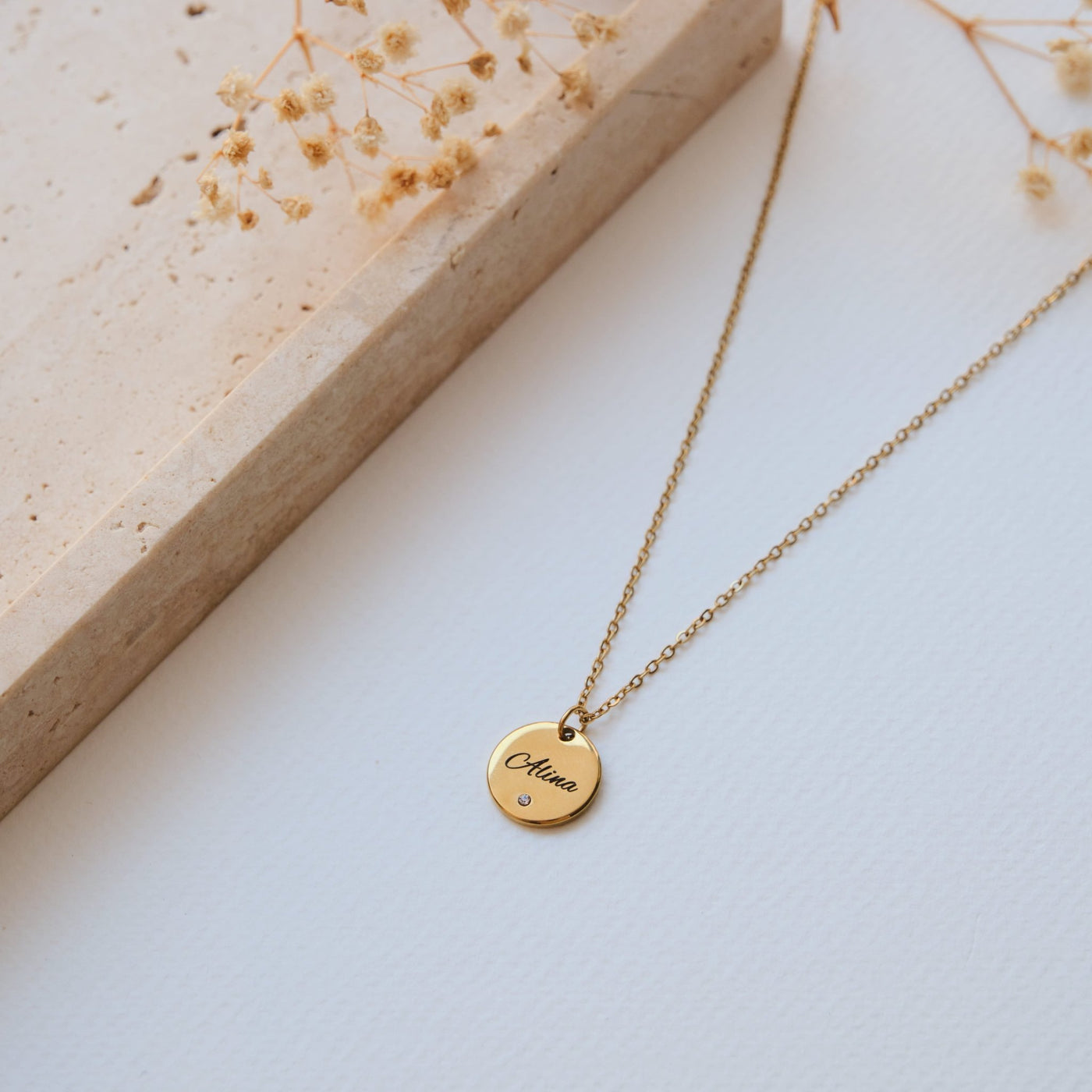 Mini Zirkonia Plättchen Halskette - OTANTO