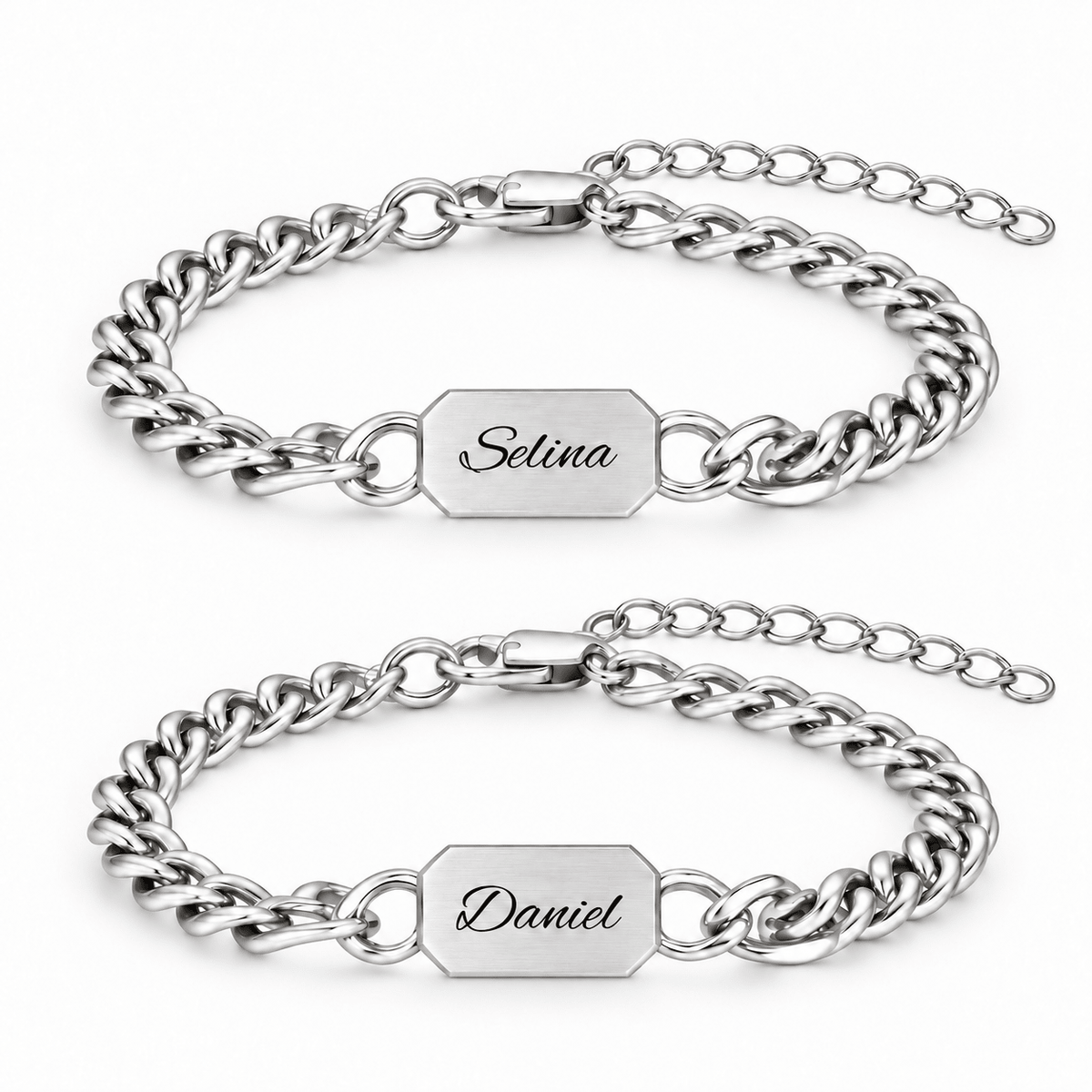 Oktagon Partnerarmband mit Gravur - OTANTO