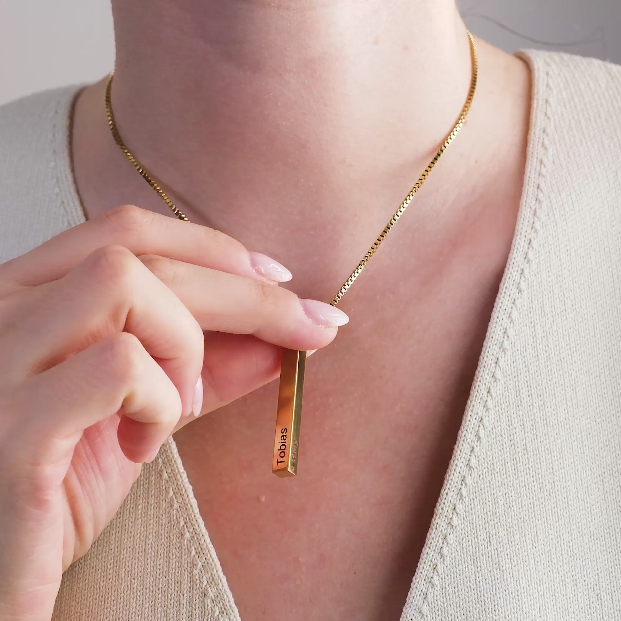 Zuilketting met gravure