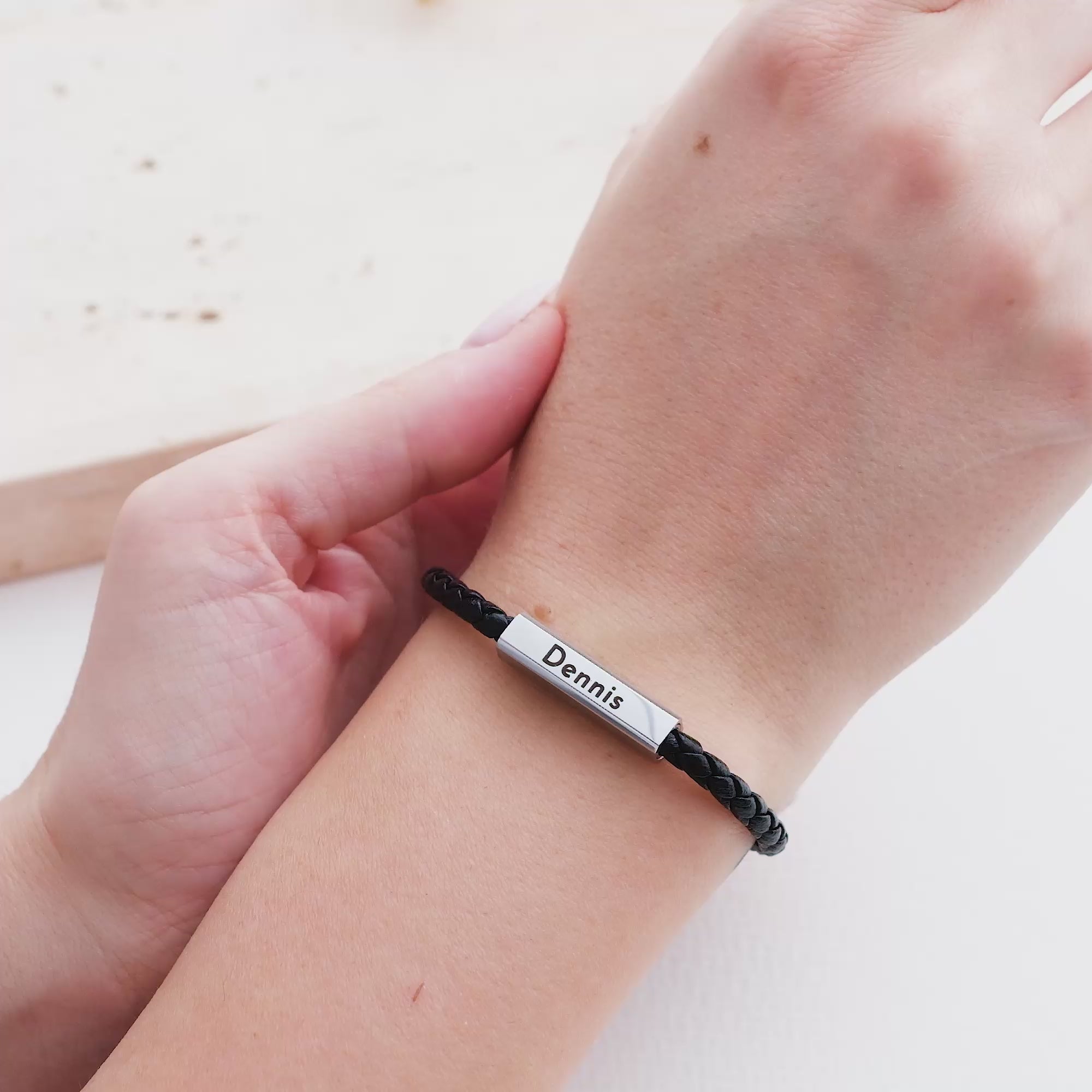 Magnetische partnerarmbanden met gravure