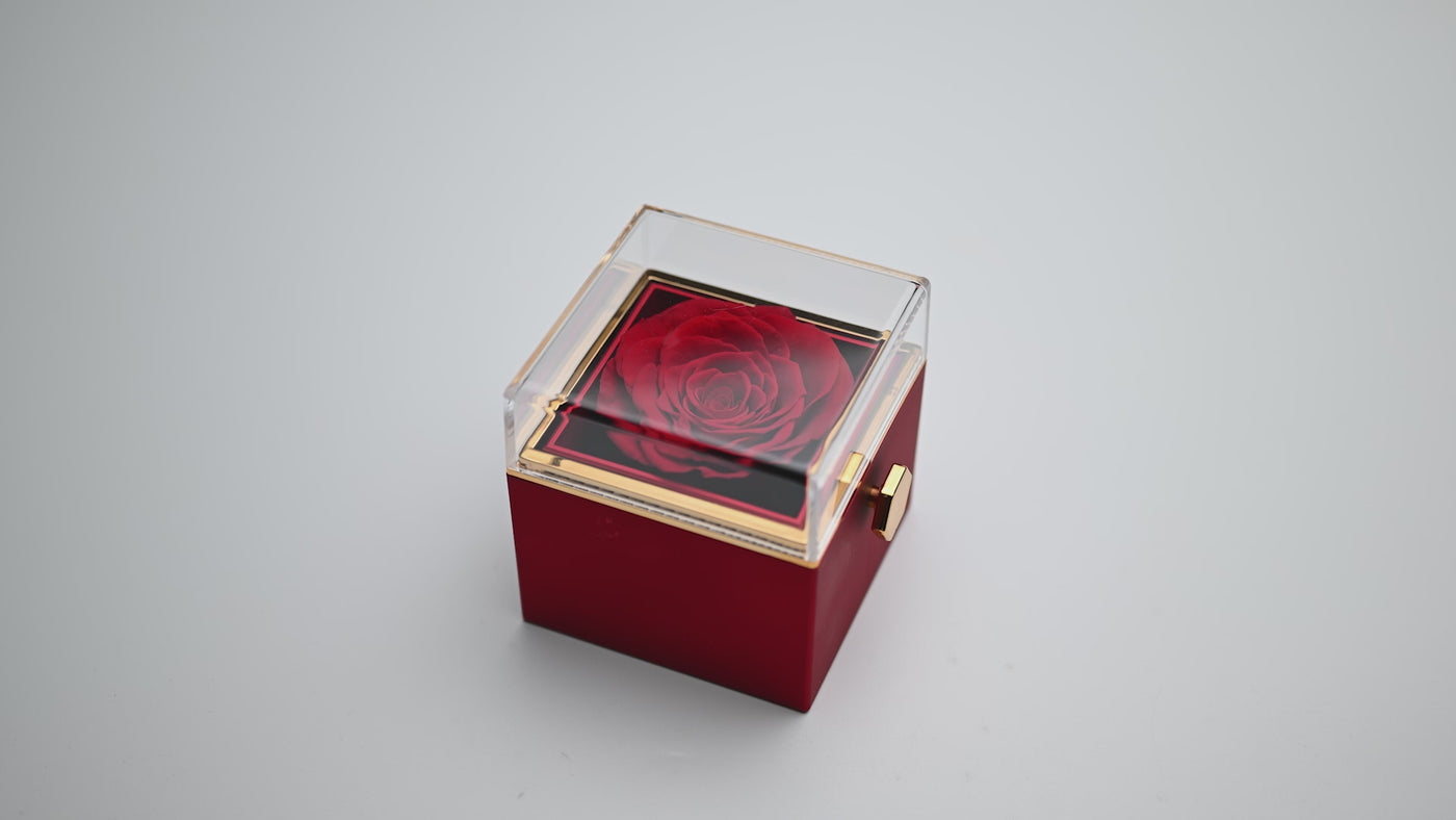 Rosenbox mit echten und ewigen Rosen