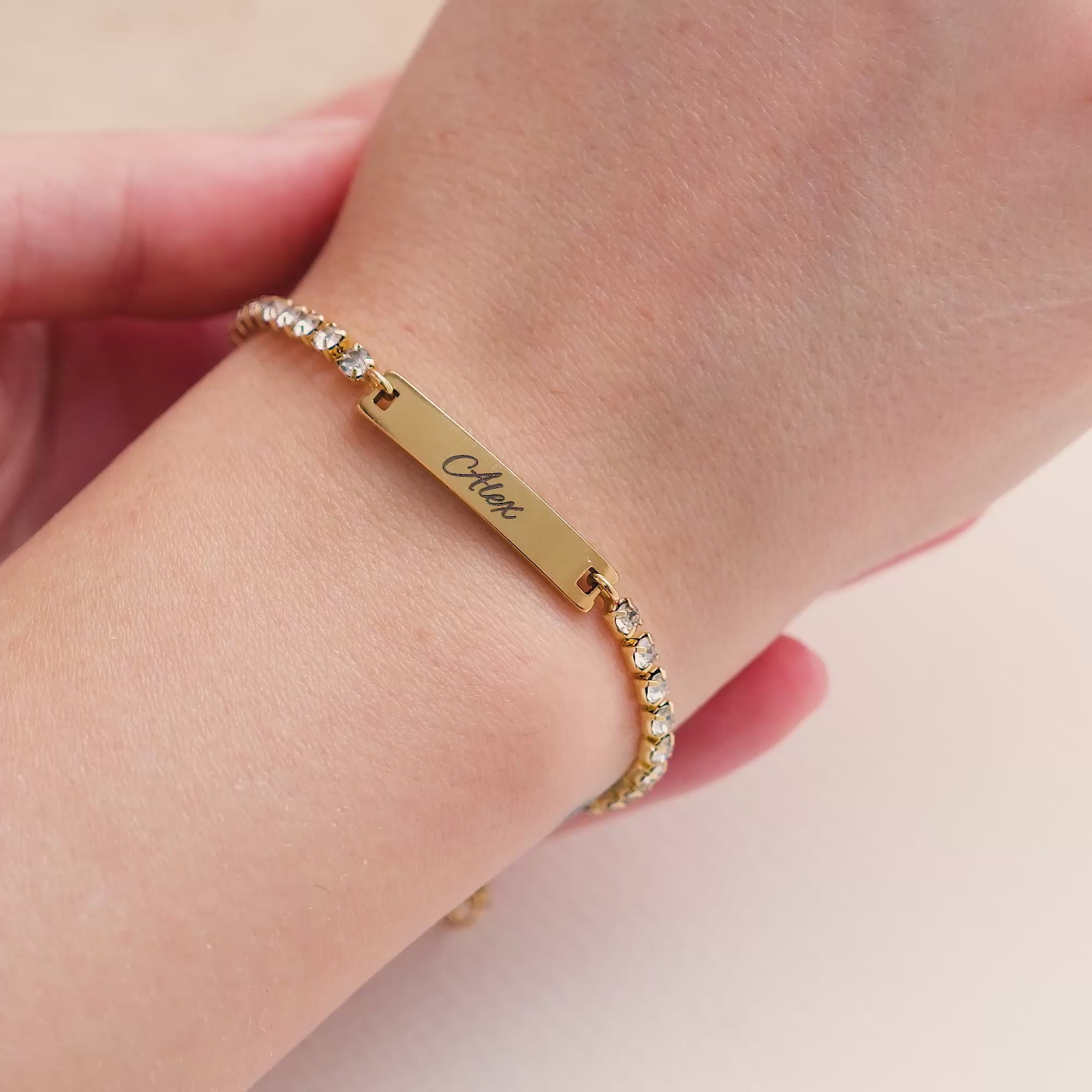 Tennis armband met gravure