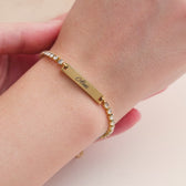 Tennis partnerarmband met gravure