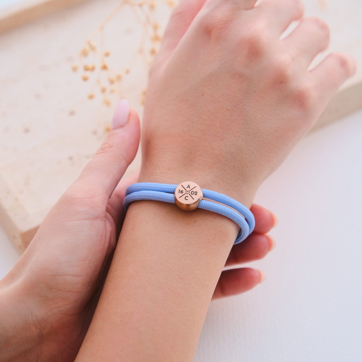 Segeltau Disc Armband mit Gravur - OTANTO
