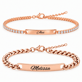 Tennis Partnerarmband mit Gravur - OTANTO