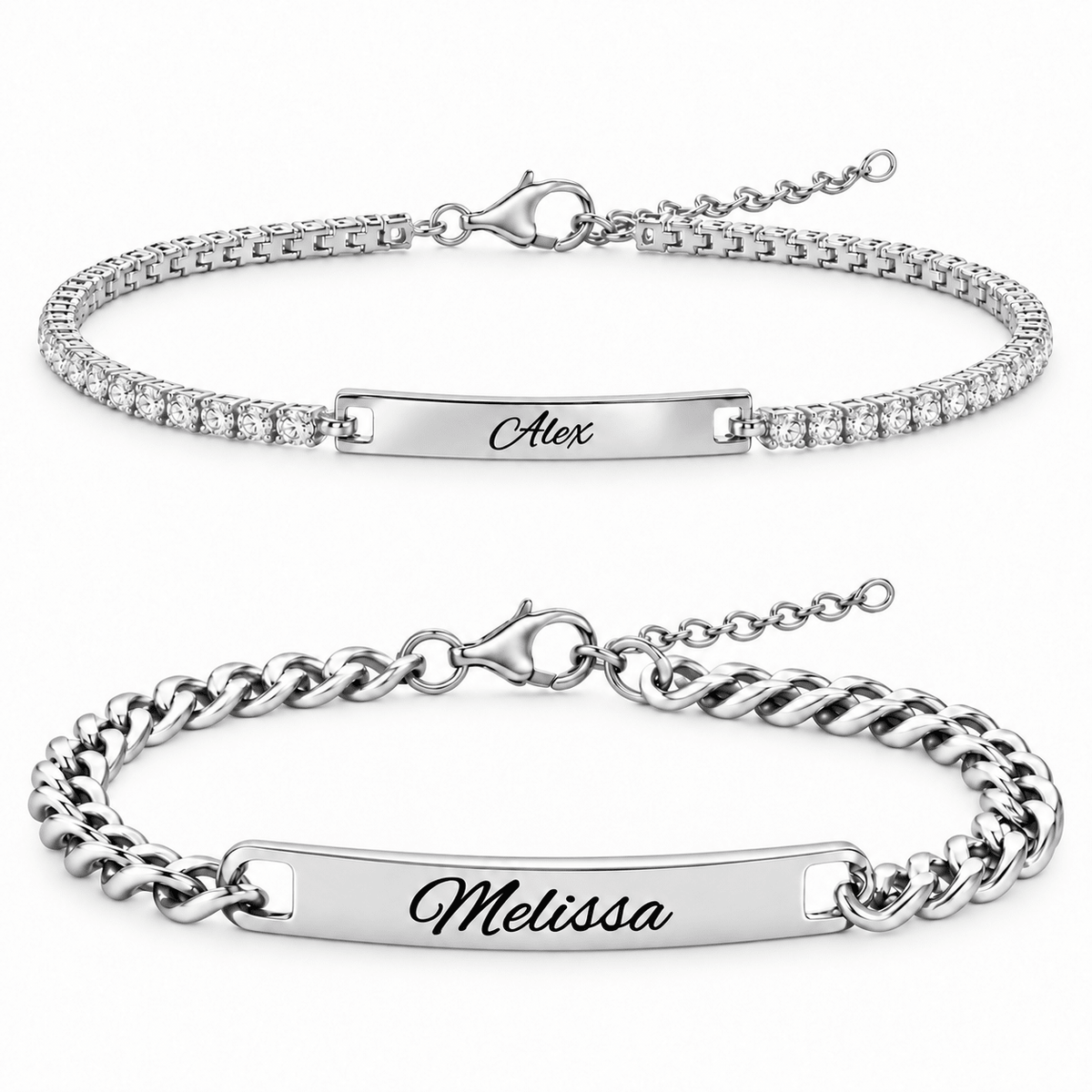 Tennis Partnerarmband mit Gravur - OTANTO