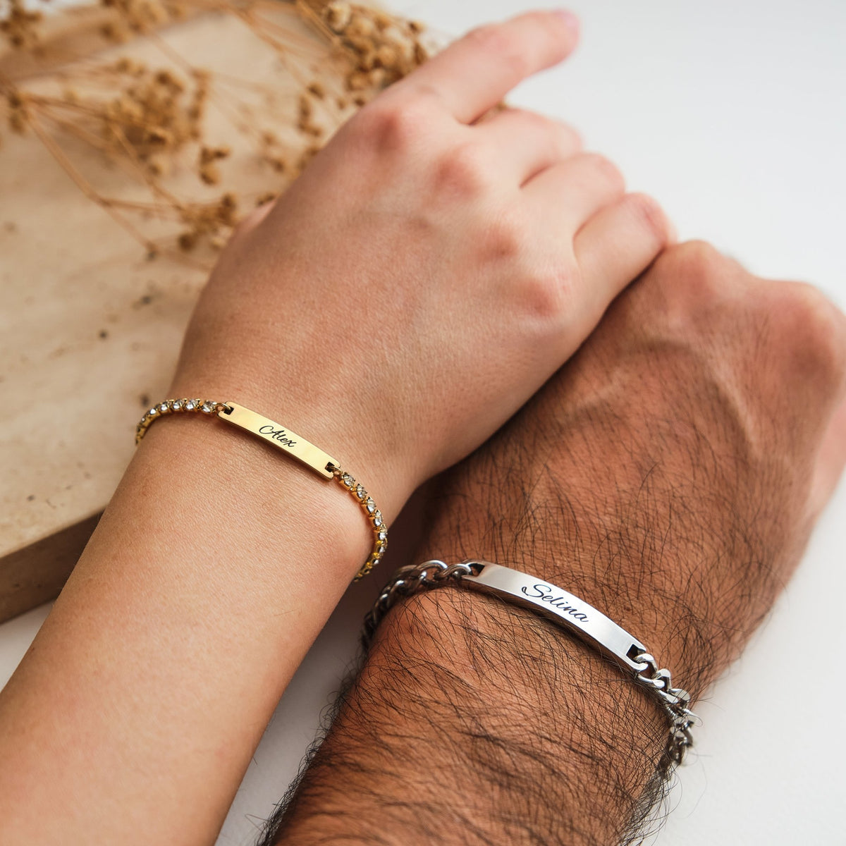 Tennis Partnerarmband mit Gravur - OTANTO