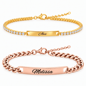 Tennis Partnerarmband mit Gravur - OTANTO