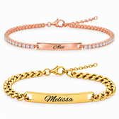 Tennis Partnerarmband mit Gravur - OTANTO