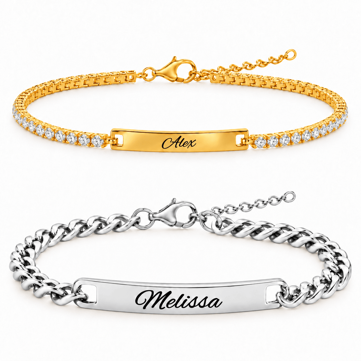 Tennis Partnerarmband mit Gravur - OTANTO