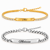 Tennis Partnerarmband mit Gravur - OTANTO