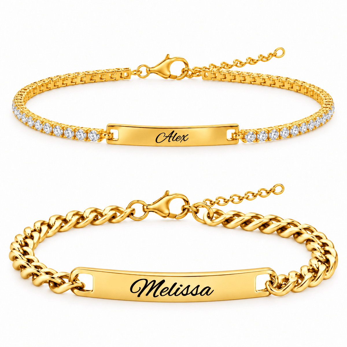 Tennis Partnerarmband mit Gravur - OTANTO