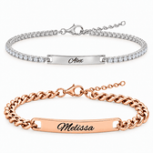 Tennis Partnerarmband mit Gravur - OTANTO