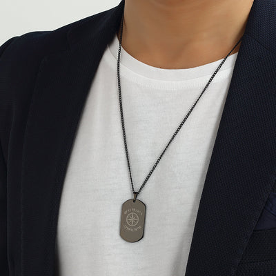 Cuban Chain Dog Tag ID Halskette - OTANTO