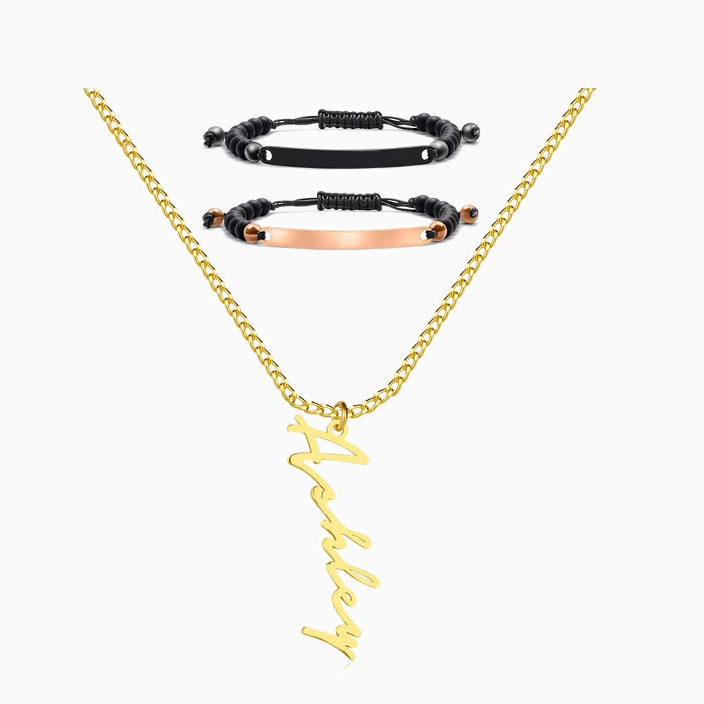 Gourmet Signatur Kette und Partnerarmband Set - Otanto