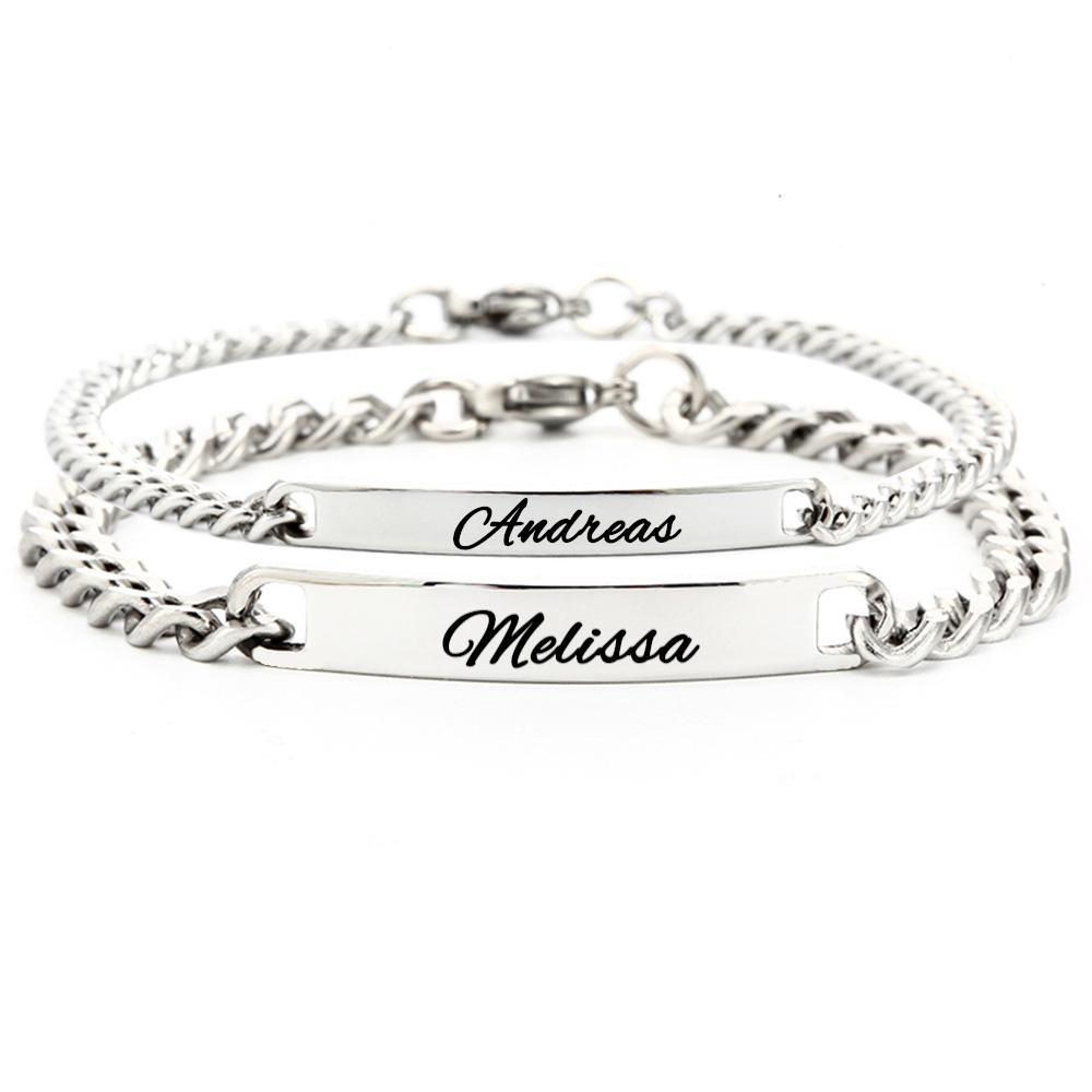 Namenskette & Partnerarmband Set - Otanto